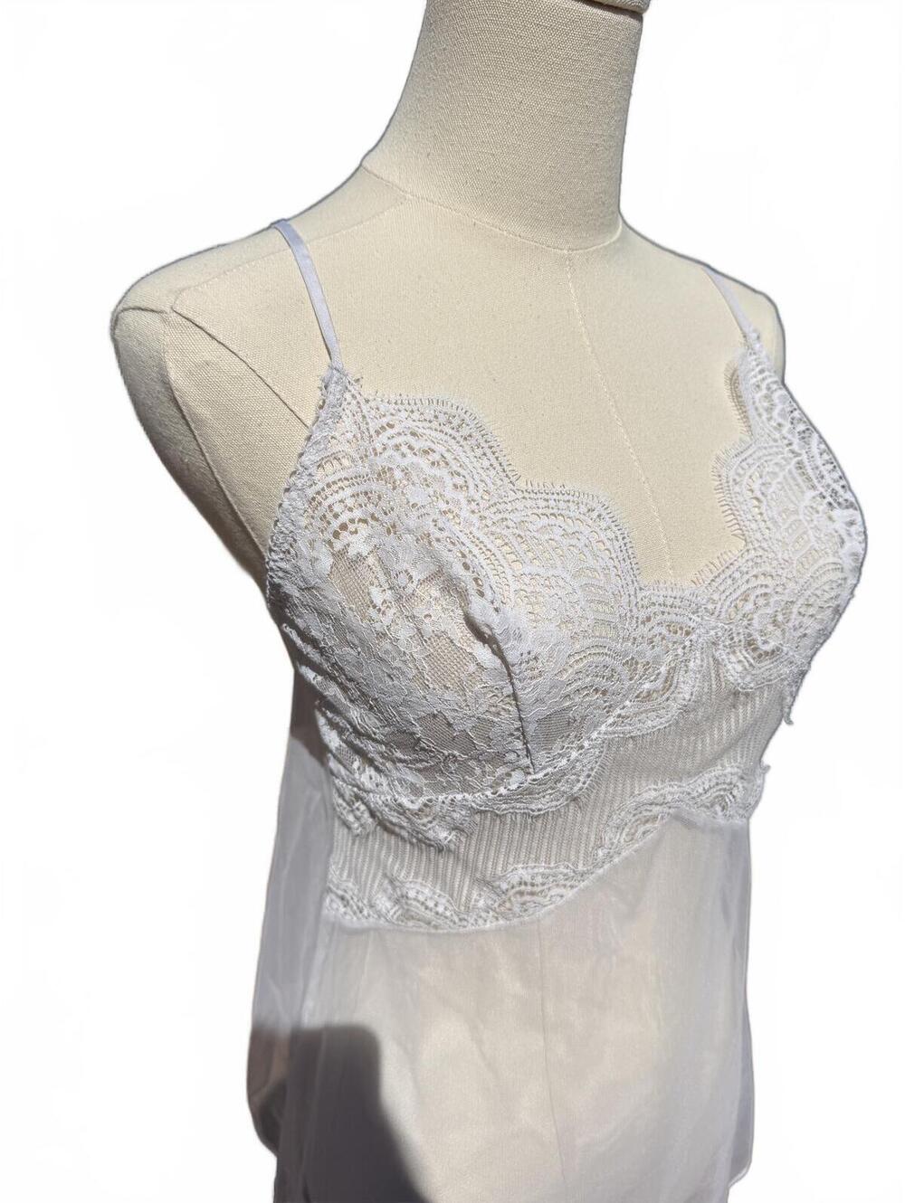 Victoria's Secret White Lace Sheer Camisole Lingerie Top